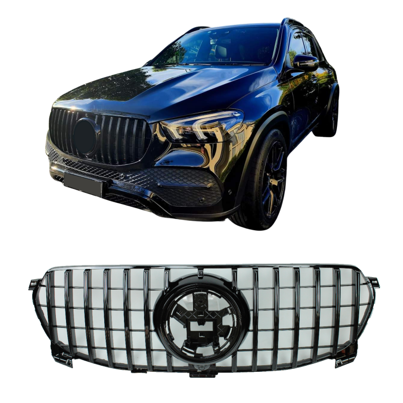 Γκριλ συμβατό με Mercedes-Benz GLE W167 μαύρο 2019-2023 zonder AMG line