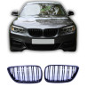 Kühlergrill (Nieren) für BMW 2er F22 - F23 schwarz glänzend Doppelstege
