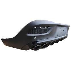 Diffuser compatible with Mercedes GLE coupe C167 black round