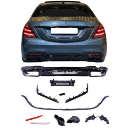 Difusor para Mercedes Classe S W222 Pre-Facelift preto brilhante S65 AMG look