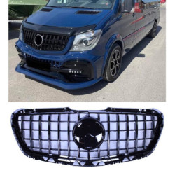 Grill compatibel met mercedes sprinter w906 2014-2017 glanzend zwart