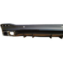 Difusor trasero para Mercedes GLE W167 2019+ con piezas embellecedoras de escape dobles cromadas