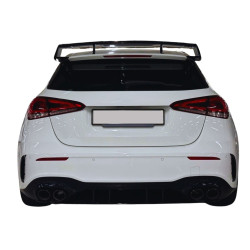 Diffuser for Mercedes A-Class W177 hatchback 2019+ double black round exhaust tips