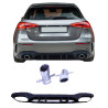 Diffusore compatibile con Mercedes classe A W177 hatchback 2019+ A35 terminali di scarico cromati