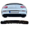 Diffusore per Mercedes C coupé cabrio C205 A205 doppio terminale di scarico rotondo nero