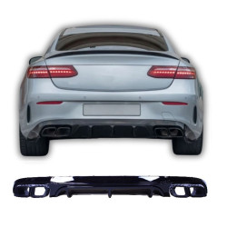Difusor trasero delantero con puntas de escape en negro brillante Mercedes E Coupé descapotable C238 A238