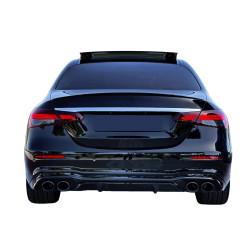 Diffuser compatible with Mercedes E Class W213 S213 Gloss Black Round Exhaust Trims
