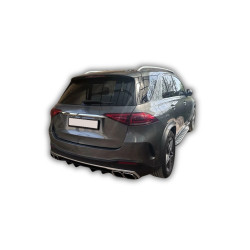 Diffuser for Mercedes GLE W167 2019+ with dual chrome exhaust trim pieces
