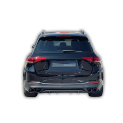 Difuzors saderīgs ar Mercedes GLE W167 2019+ melniem apaļiem izplūdes uzgaļiem