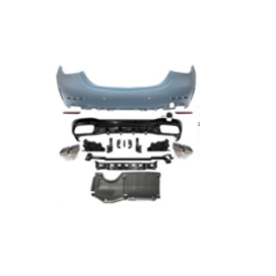 Parachoques trasero con difusor trasero compatible con Mercedes Clase C W206 Berlina PDC