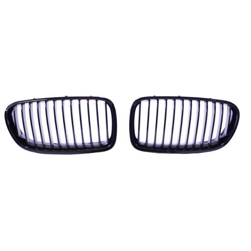 Grill kidneys compatible with BMW 5 Series F10 F11 glossy black single bars