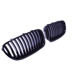 Grill kidneys compatible with BMW 5 Series F10 F11 glossy black single bars