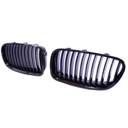 Grill kidneys compatible with BMW 5 Series F10 F11 glossy black single bars