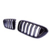 Parrilla riñones compatible con BMW Serie 6 G32 GT negro brillante barras dobles