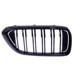 Grilă cu rinichi compatibilă cu barele duble BMW Seria 6 G32 GT negru lucios