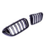 Grilă cu rinichi compatibilă cu barele duble BMW Seria 6 G32 GT negru lucios