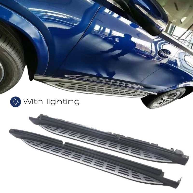 Pedane laterali compatibili con Mercedes W167 GLE con illuminazione