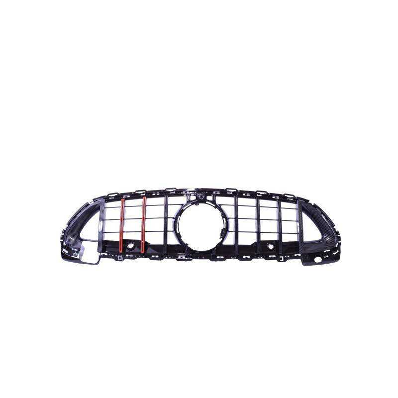 Säleikkö Mercedes C-sarja W206 Sedan AMG Line hiilikuitukuvio punaisilla raidoilla