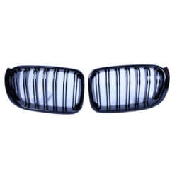 Решетка бъбреци BMW X3 и X4 F25 F26 LCI черен гланц двойни ребра (5)