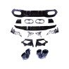 Diffuseur pour Mercedes Classe A W177 hatchback 2019+ double noir embouts d'échappement ronds