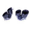 Diffuser compatibel met Mercedes CLA C118 X118 W118 AMG line dubbele zwarte uitlaatsierstu