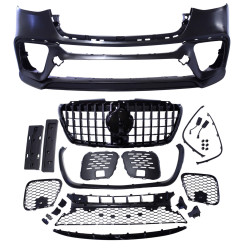 Para-choques dianteiro para Mercedes-Benz Sprinter W907 2019+ grelha preta