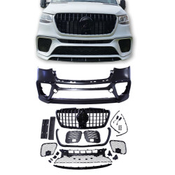 Bumper front bumper bumper for Mercedes-Benz Sprinter W907 2019+ black grill