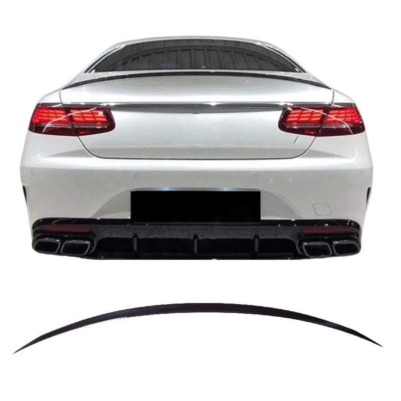 Mercedes S-klassi C217 Coupe Cabrio jaoks sobiv pagasiruumi spoiler läikiv must