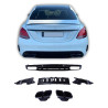 Diffusore per Mercedes Classe C W205 berlina e station wagon con terminali di scarico neri