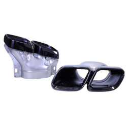 Diffuser for Mercedes W205 C-Class sedan and break with black exhaust end pieces