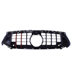 Γρίλια για Mercedes W177 A class με κόκκινες ρίγες και carbon look