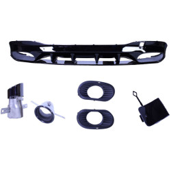 Diffuser compatible with Mercedes CLA C118 X118 W118 AMG-line black exhaust trim round