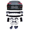 Diffuser compatibel met Mercedes CLA C118 X118 W118 AMG line dubbele zwarte uitlaatsierstu