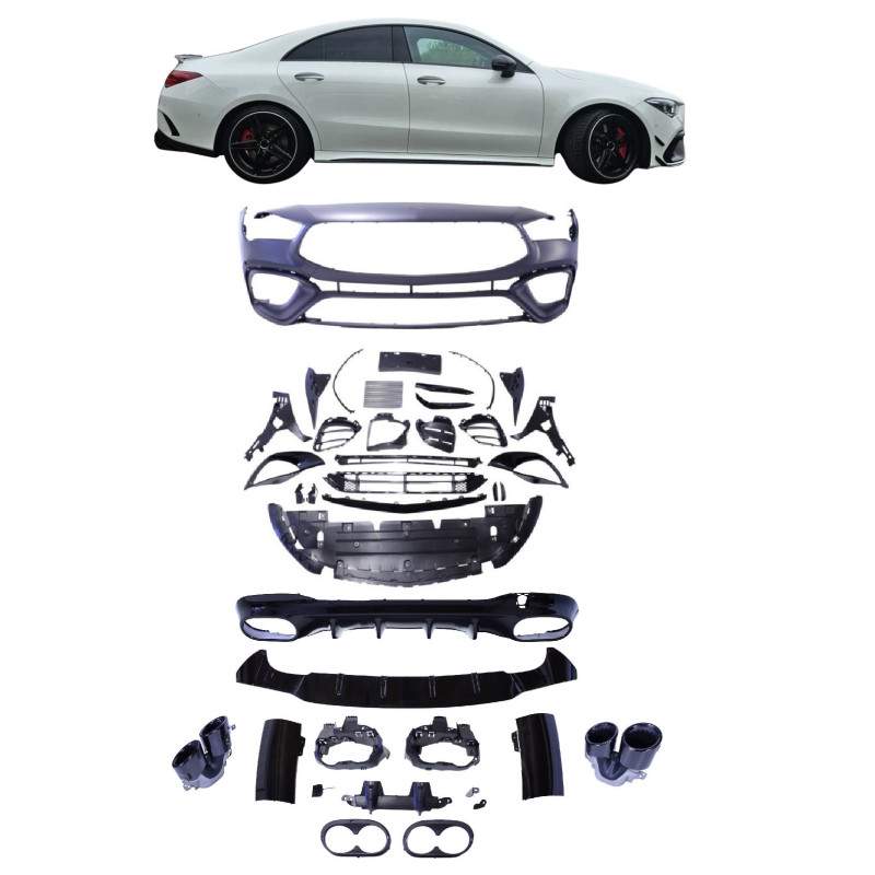 Bodykit, der passer til Mercedes CLA C118 W118 X118 med AMG line-pakke
