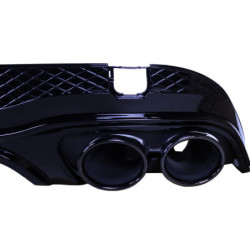 (PART) Diffuser with round exhaust tips gloss black compatible with Mercedes E coupe W207 C207 Facelift