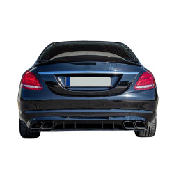 Diffuser Mercedes C-Klasse W205 zonder AMG Line met glanzend zwarte uitlaatsierstukken (5)