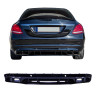 Diffúzor Mercedes C-osztály W205 nélkül: AMG Line + fényes fekete kipufogóvégek