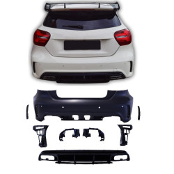 Rear bumper with diffuser compatible with Mercedes A-Class W176 AMG-Line