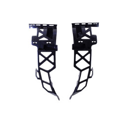 Parachoques trasero Mercedes Clase A W177 Hatchback con difusor y embellecedores de escape negros (5)