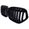 Решетка бъбреци съвместим с BMW X1 Facelift F48 единични ребра черен гланц