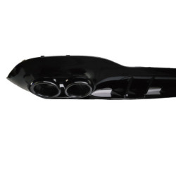 Difusor trasero compatible con mercedes a class v177 berlina 2019+ puntas de escape redondas dobles negras