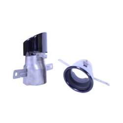 (PIEZA) Difusor trasero compatible con Mercedes clase A W177 hatchback 2019+ puntas de escape negro