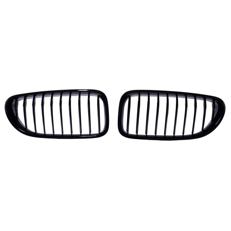 Grille nieren compatibel met BMW 6 Serie F13 Coupé F12 Cabriolet F06 Gran Coupé hoogglans zwarte enkele spijlen