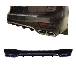 Difusor para Mercedes GLE W166 com ponteiras de escape cromadas