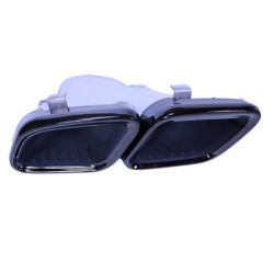 Difusor Mercedes CLS C257 dobles embellecedores de escape negro brillante cuadrados (10)