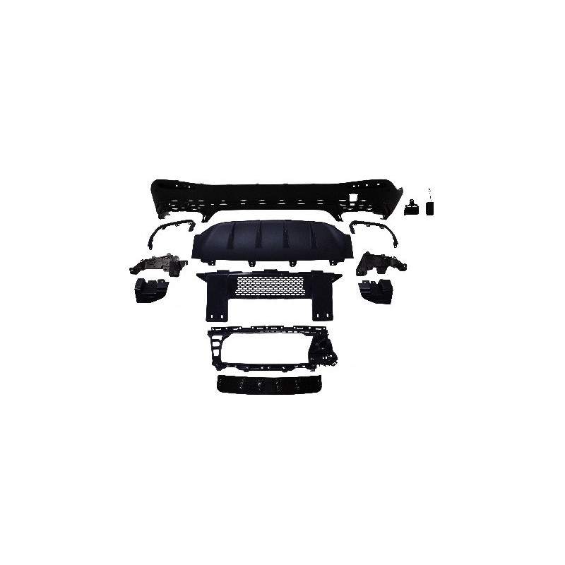 (TEIL) Diffusor kompatibel mit Mercedes GLC SUV X254 quadratische Auspuffrohre