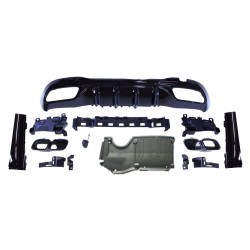 Diffuser compatibel met Mercedes C-klasse W206 zwart