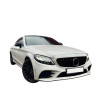Grilă compatibilă cu Mercedes-Benz C Class W205 facelift cu cameră frontală negru lucios
