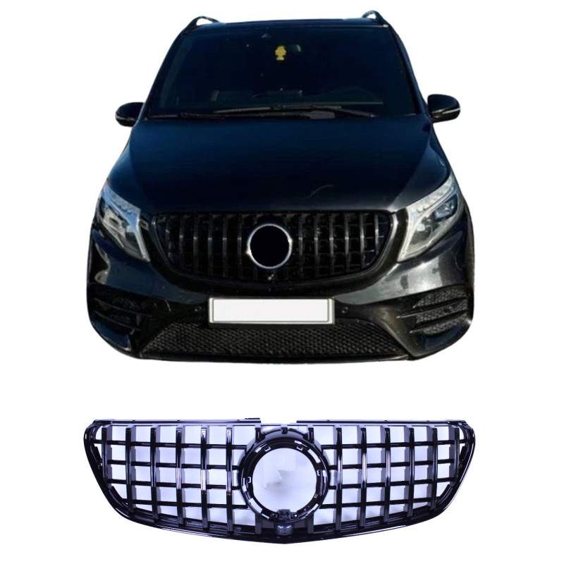 Решетка, съвместима с mercedes-benz w447 v class facelift black