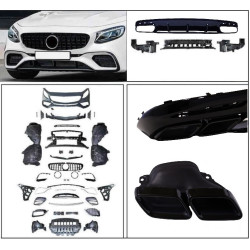 Zestaw karoserii kompatybilny z Mercedesem S Coupé Cabrio C217 A217 – pakiet czarny